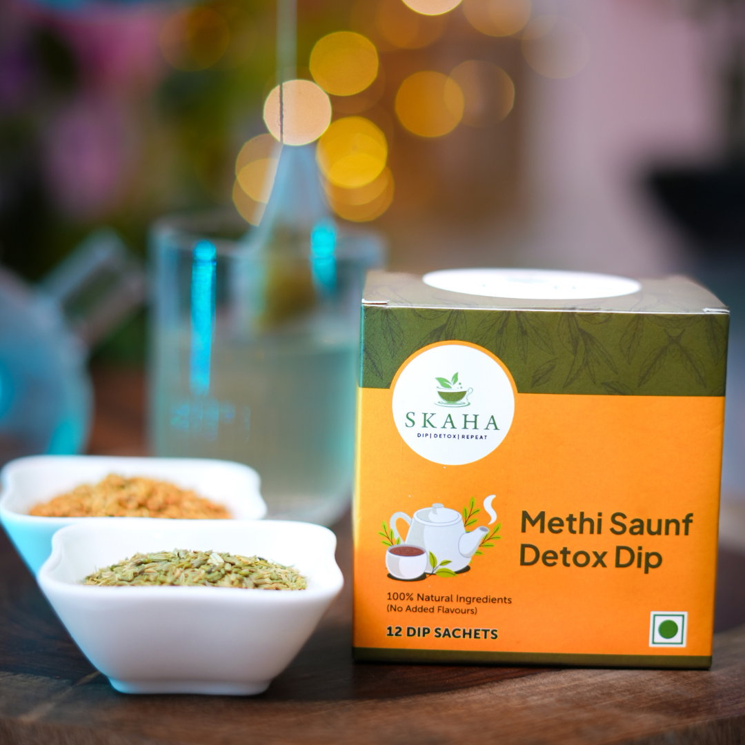 🌿 Skaha Natural – Methi Saunf Detox Dip (12 Sachets)