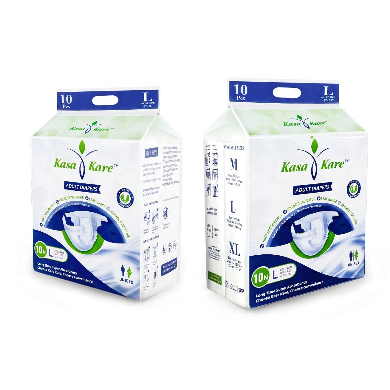 Kasa Kare Unisex Adult Diaper – Large Size Comfortable | Anti-Bacterial