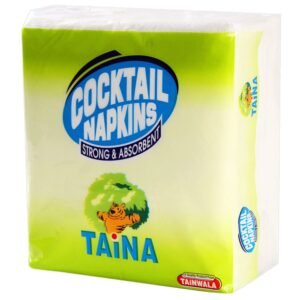 Taina White Cocktail Napkins – 27 x 30 cm | 1-Ply Soft Paper Napkins