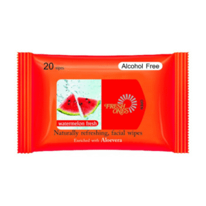 Fresh Ones Watermelon Fresh Wipes – 20 Naturally Refreshing Wet Wipes with Cool Fruity Fragrance for Instant Clean & Hydration