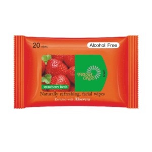 Fresh Ones Strawberry Fresh Wipes – 20 Naturally Refreshing Wet Wipes with Sweet Berry Fragrance for Instant Clean & Fresh Feel