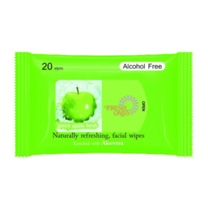 Fresh Ones Green Apple Fresh Wipes – 20 Naturally Refreshing Wet Wipes with Crisp Apple Fragrance for Instant Clean & Freshness